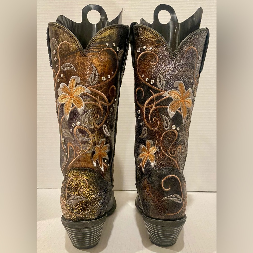 Crush by Durango 12” Rhinestone Embroidered Floral Western Cowboy Boots - Picture 5 of 11